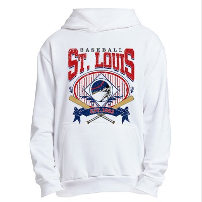 Vintage St Louis Baseball  Baseball Love Urban Pullover Hoodie