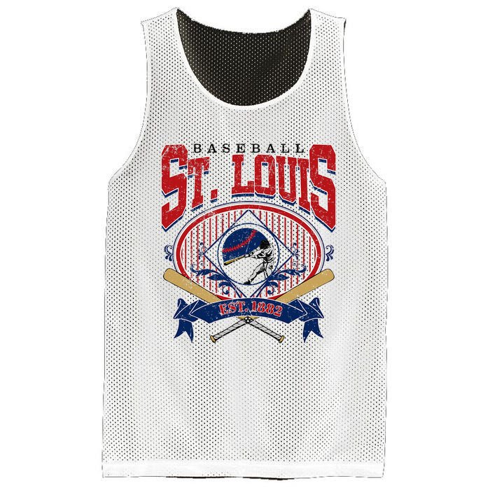 Vintage St Louis Baseball  Baseball Love Mesh Reversible Basketball Jersey Tank