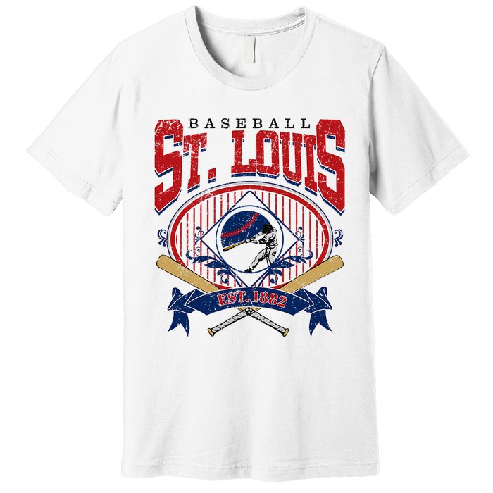 Vintage St Louis Baseball  Baseball Love Premium T-Shirt