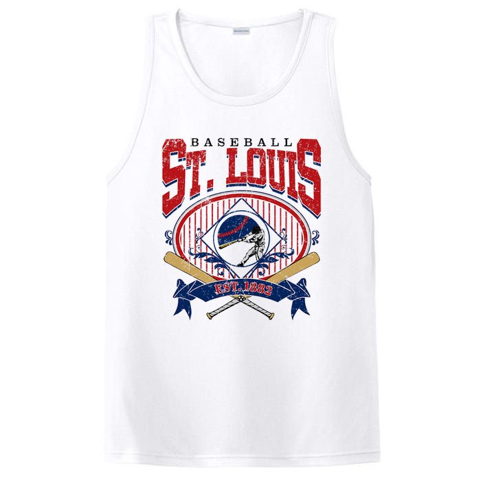 Vintage St Louis Baseball  Baseball Love PosiCharge Competitor Tank