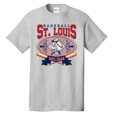 Vintage St Louis Baseball Est 1882 Tall T-Shirt