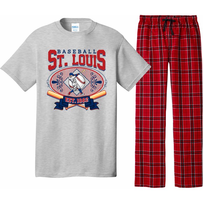 Vintage St Louis Baseball Est 1882 Pajama Set