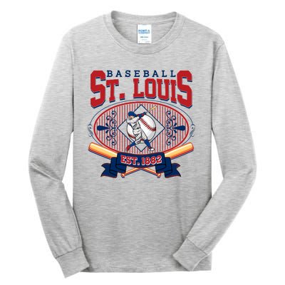 Vintage St Louis Baseball Est 1882 Tall Long Sleeve T-Shirt