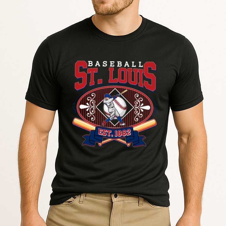 Vintage St Louis Baseball Est 1882 Cooling Performance Crew T-Shirt