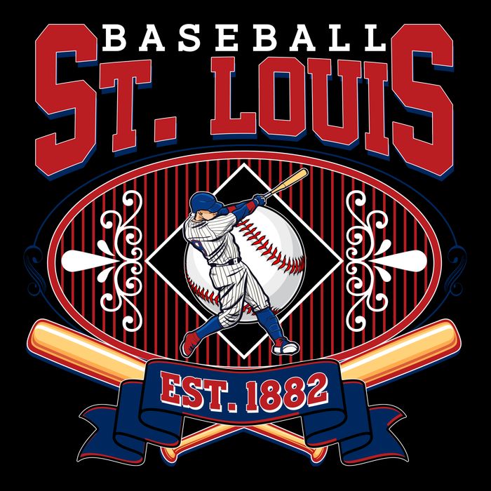 Vintage St Louis Baseball Est 1882 Bucket Hat