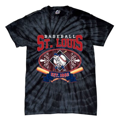 Vintage St Louis Baseball Est 1882 Tie-Dye T-Shirt