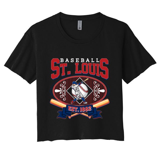 Vintage St Louis Baseball Est 1882 Crop Top