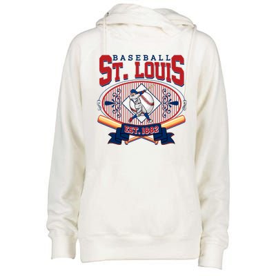 Vintage St Louis Baseball Est 1882 Womens Funnel Neck Pullover Hood