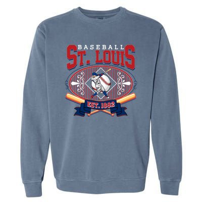 Vintage St Louis Baseball Est 1882 Garment-Dyed Sweatshirt