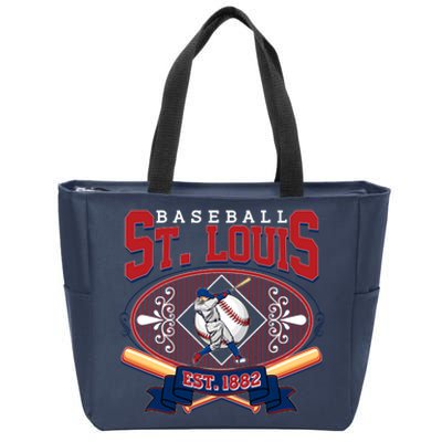 Vintage St Louis Baseball Est 1882 Zip Tote Bag