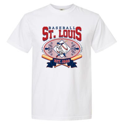 Vintage St Louis Baseball Est 1882 Garment-Dyed Heavyweight T-Shirt