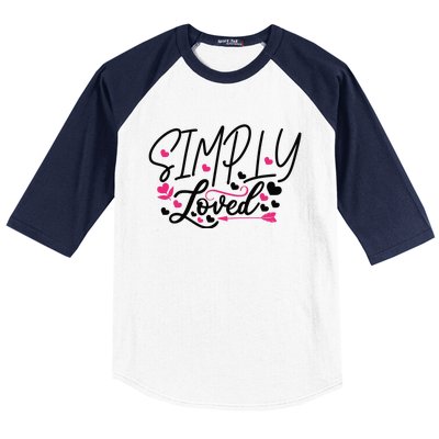 Valentine Simply Loved Baseball Sleeve Shirt