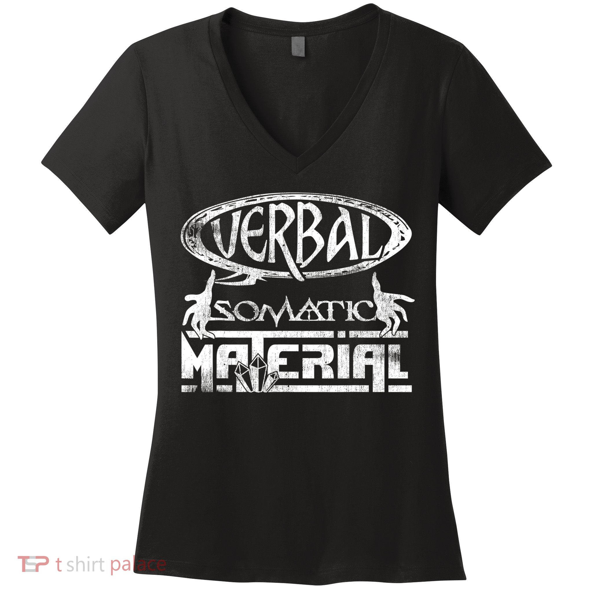 Verbal Somatic Material Shirt RPG Roleplaying Gamer Tee Women's V-Neck T-Shirt