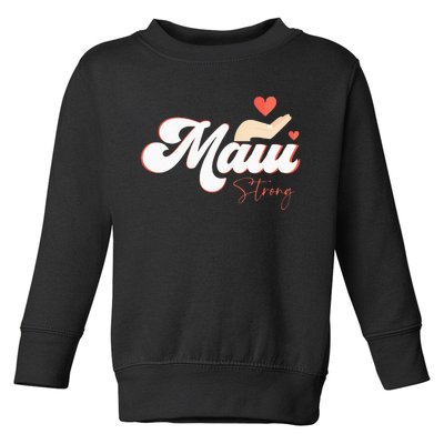 Vintage Strong Maui Hawaii Island I Love Hawaii Toddler Sweatshirt