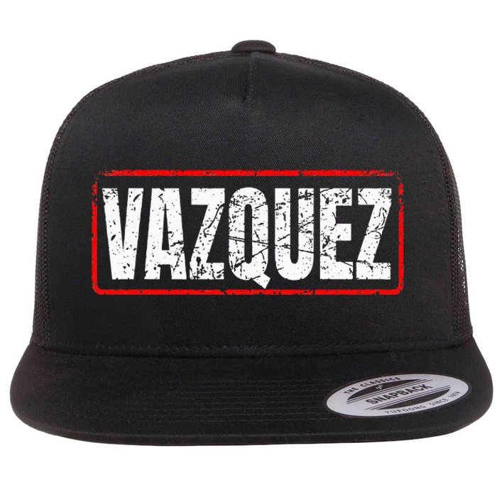 Vazquez Surname Mexican & Hispanic American Chicano Flat Bill Trucker Hat