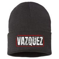 Vazquez Surname Mexican & Hispanic American Chicano Sustainable Knit Beanie