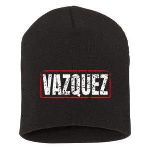 Vazquez Surname Mexican & Hispanic American Chicano Short Acrylic Beanie