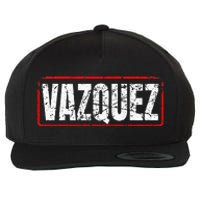 Vazquez Surname Mexican & Hispanic American Chicano Wool Snapback Cap