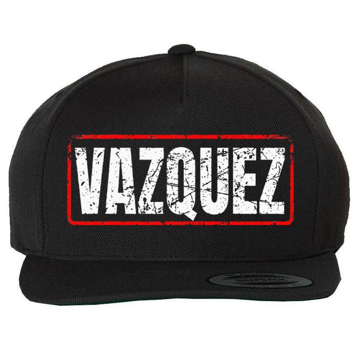 Vazquez Surname Mexican & Hispanic American Chicano Wool Snapback Cap