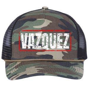 Vazquez Surname Mexican & Hispanic American Chicano Retro Rope Trucker Hat Cap