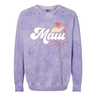 Vintage Strong Maui Hawaii Island I Love Hawaii Colorblast Crewneck Sweatshirt