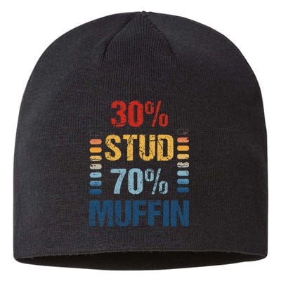 Vintage Stud Muffin Funny Design Sustainable Beanie