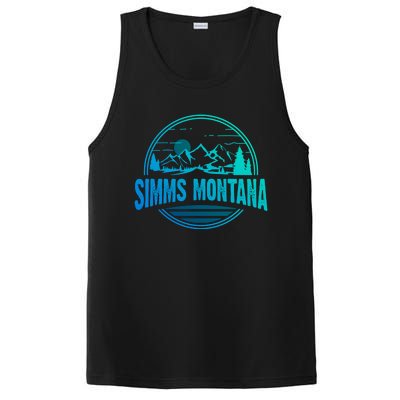 Vintage Simms Montana Mountain Hiking Souvenir Print Gift PosiCharge Competitor Tank