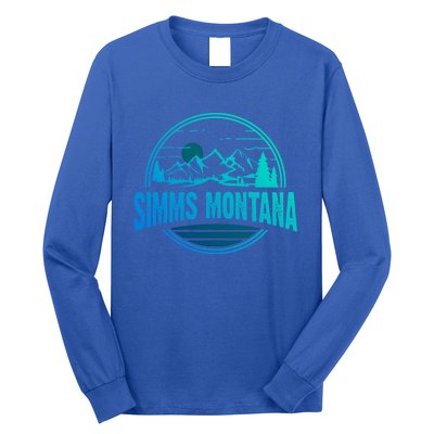 Vintage Simms Montana Mountain Hiking Souvenir Print Gift Long Sleeve Shirt