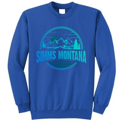 Vintage Simms Montana Mountain Hiking Souvenir Print Gift Sweatshirt