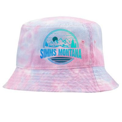 Vintage Simms Montana Mountain Hiking Souvenir Print Gift Tie-Dyed Bucket Hat