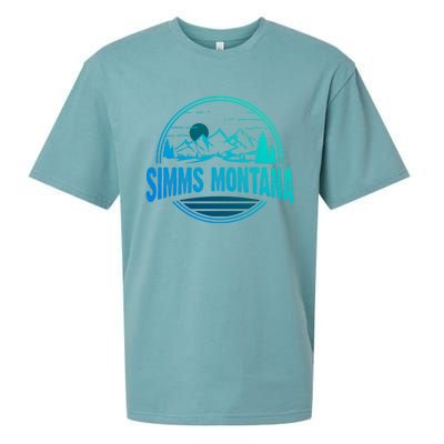 Vintage Simms Montana Mountain Hiking Souvenir Print Gift Sueded Cloud Jersey T-Shirt