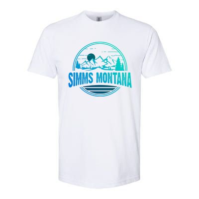 Vintage Simms Montana Mountain Hiking Souvenir Print Gift Softstyle CVC T-Shirt