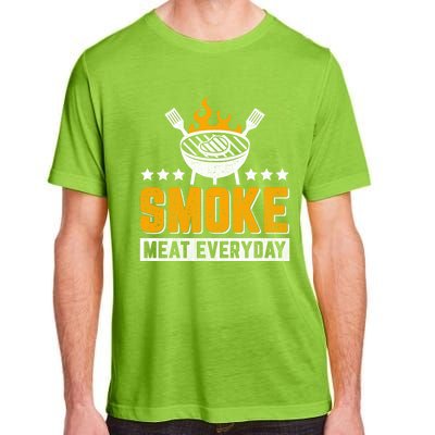 Vintage Smoke Meat Every Day Meat Eater Bbq Smoker Design Gift Adult ChromaSoft Performance T-Shirt