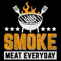 Vintage Smoke Meat Every Day Meat Eater Bbq Smoker Design Gift Mug