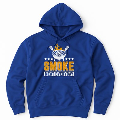 Vintage Smoke Meat Every Day Meat Eater Bbq Smoker Design Gift Hoodie