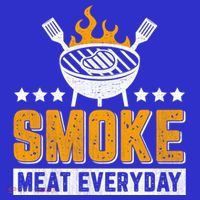 Vintage Smoke Meat Every Day Meat Eater Bbq Smoker Design Gift Apron