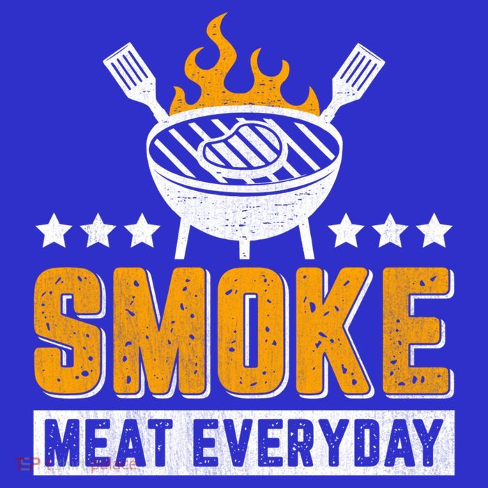 Vintage Smoke Meat Every Day Meat Eater Bbq Smoker Design Gift Apron
