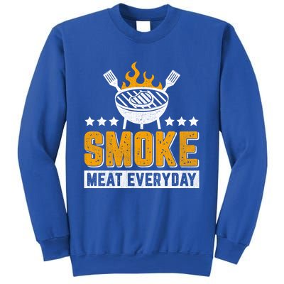 Vintage Smoke Meat Every Day Meat Eater Bbq Smoker Design Gift Sweatshirt