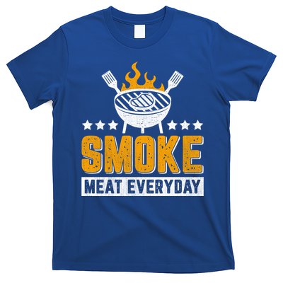 Vintage Smoke Meat Every Day Meat Eater Bbq Smoker Design Gift T-Shirt