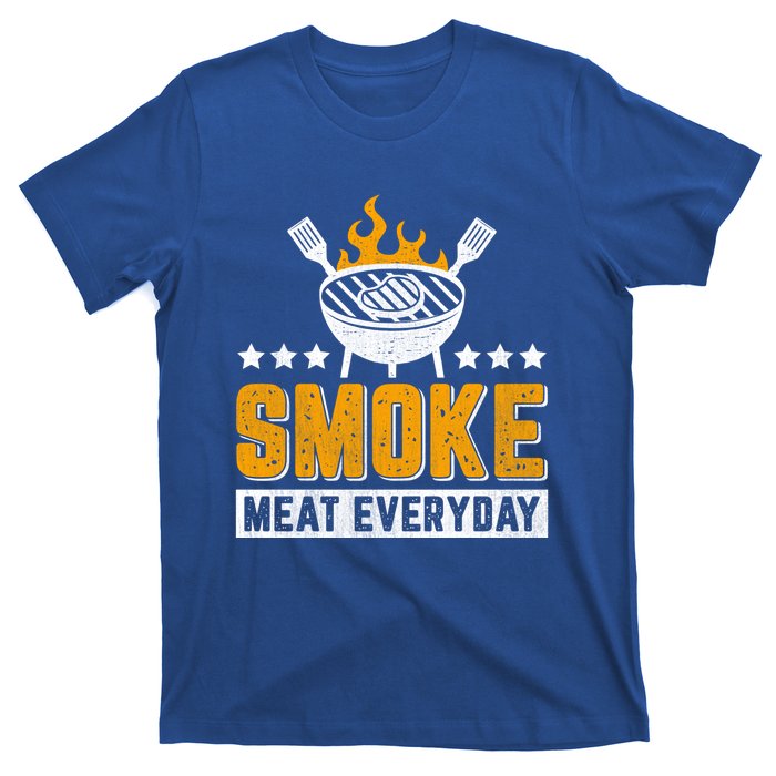 Vintage Smoke Meat Every Day Meat Eater Bbq Smoker Design Gift T-Shirt