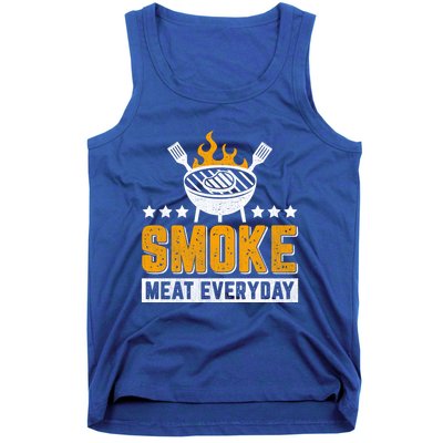 Vintage Smoke Meat Every Day Meat Eater Bbq Smoker Design Gift Tank Top