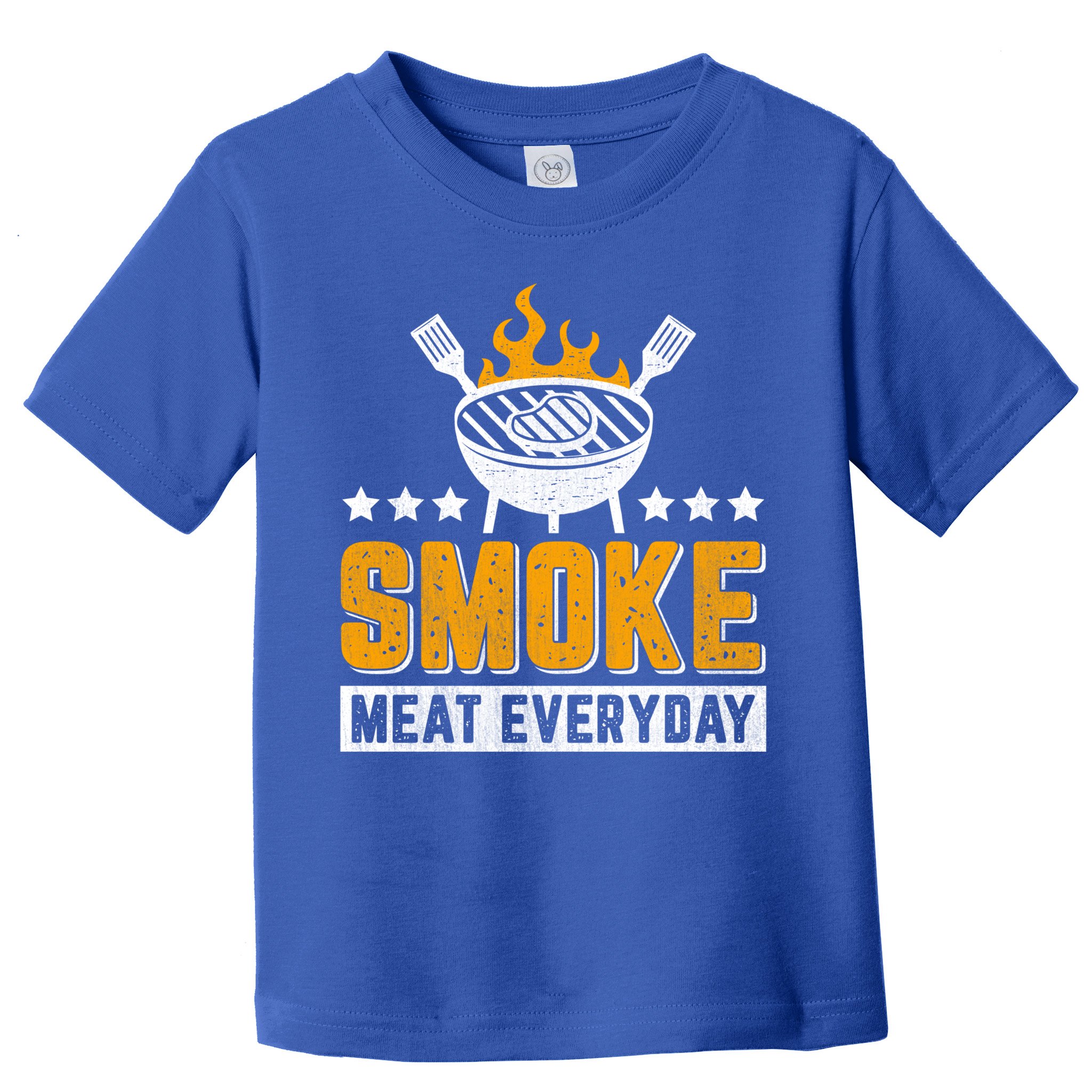 Vintage Smoke Meat Every Day Meat Eater Bbq Smoker Design Gift Toddler T-Shirt