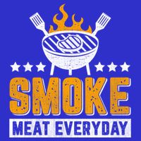 Vintage Smoke Meat Every Day Meat Eater Bbq Smoker Design Gift Toddler T-Shirt