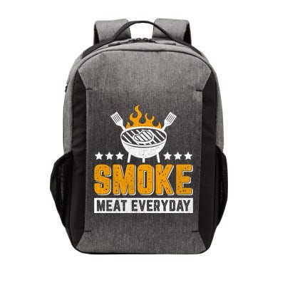Vintage Smoke Meat Every Day Meat Eater Bbq Smoker Design Gift Vector Backpack