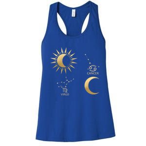 Virgo Suncancer Moon Zodiac Gift Women's Racerback Tank