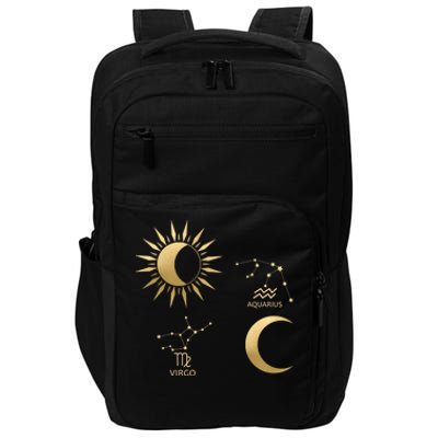 Virgo Sunaquarius Moon Zodiac Gift Impact Tech Backpack