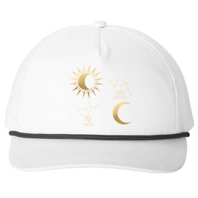 Virgo Sunaquarius Moon Zodiac Gift Snapback Five-Panel Rope Hat