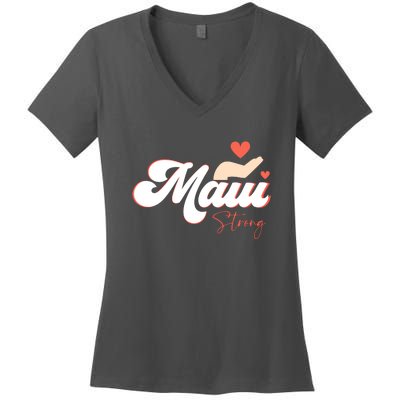 Vintage Strong Maui Hawaii Island I Love Hawaii Gift Women's V-Neck T-Shirt