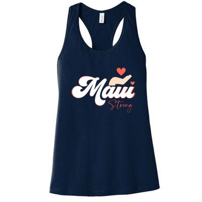 Vintage Strong Maui Hawaii Island I Love Hawaii Gift Women's Racerback Tank