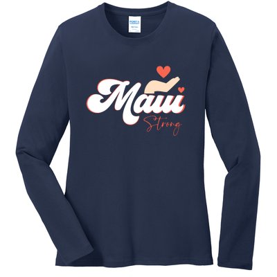 Vintage Strong Maui Hawaii Island I Love Hawaii Gift Ladies Long Sleeve Shirt